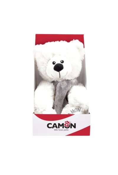 Camon игрушка для собак медведь Taddy Beary, плюшевый, белый, 25 см