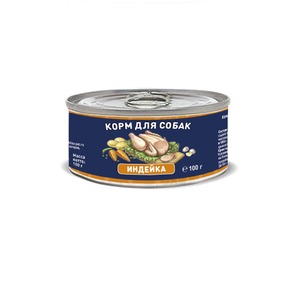 Solid Natura Holistic Индейка влажный корм для собак жестяная банка 0,1 кг (24 шт в уп)