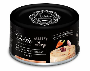 Pettric Cherie Healthy Living влажный корм для взрослых кошек мусс из курицы с морковью, в консервах - 80 г х 24 шт