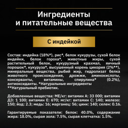 Pro Plan Nature Elements сухой корм для взрослых кошек для здоровья кожи и шерсти с индейкой - 200 г