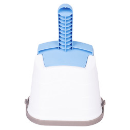 IMAC DUO туалет-лоток для кошек с совочком на подставке, 50х40х15 см, голубой