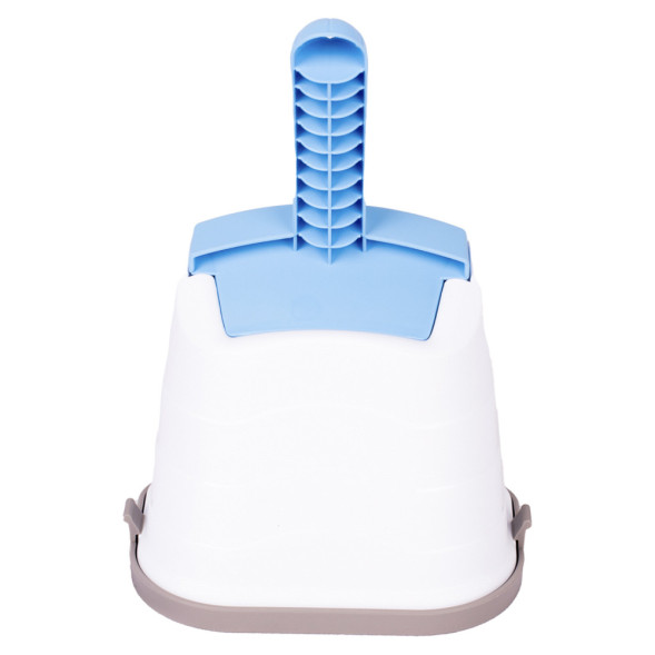 IMAC DUO туалет-лоток для кошек с совочком на подставке, 50х40х15 см, голубой