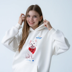 Monge Gift M худи AVALON вестхайленд, сливочно-белый