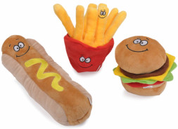 Camon игрушка для собак фаст-фуд плюшевый с пищалкой