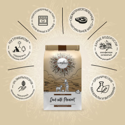 CRAFTIA NATURA сухой корм для щенков средних и крупных пород из с уткой и фазаном - 640 г