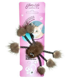 Glory Life Паук из норки мягкая игрушка для кошек с мехом норки