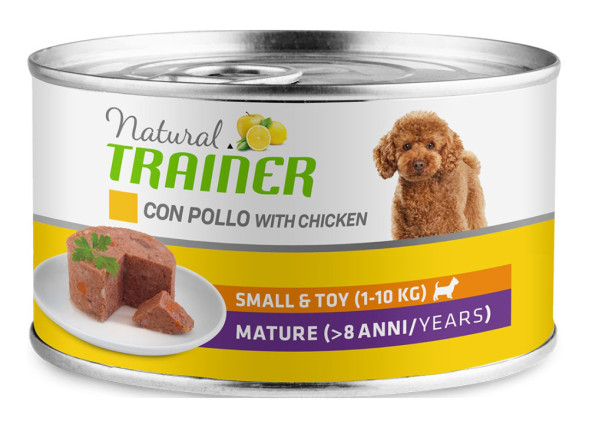 Trainer Natural Small &amp;amp; Toy Senior влажный корм для пожилых собак мелких и миниатюрных пород с курицей - 150 г (24 шт в уп)