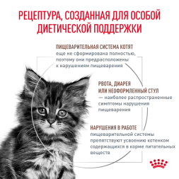Royal Canin Gastrointestinal Kitten сухой диетический корм для котят от 2 до 10 месяцев, при нарушениях пищеварения - 400 г