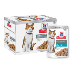 Влажный корм Hills Science Plan для молодых стерилизованных кошек и кастрированных котов, пауч с форелью в соусе - 85 г х 12 шт