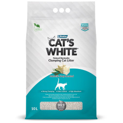 Cats White Marseille soap наполнитель комкующийся для кошачьего туалета с ароматом марсельского мыла - 10 л