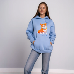 Monge Gift M худи  AVALON корги, голубой