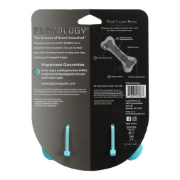 Playology DUAL LAYER BONE двухслойная жевательная косточка для собак с ароматом арахиса, средняя, голубой