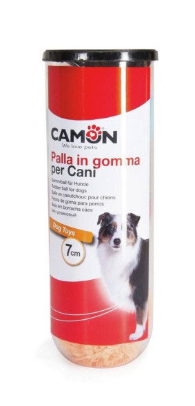 Camon игрушка для собак мяч теннисный с глупым лицом, 7 см