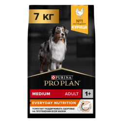 Сухой корм PRO PLAN® для взрослых собак средних пород, с высоким содержанием курицы 7 кг