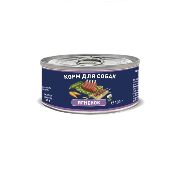 Solid Natura Holistic Ягнёнок влажный корм для собак жестяная банка 0,1 кг (24 шт в уп)