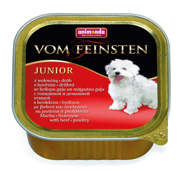 Animonda Vom Feinsten Junior влажный корм с говядиной и мясом домашней птицы - 150 г (22 шт в уп)