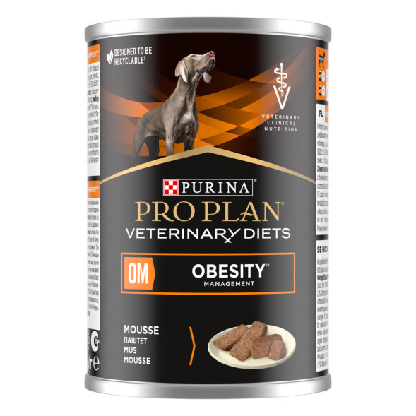 Pro Plan Veterinary OM Obesity Management влажный корм для взрослых собак при ожирении - 400 г х 12 шт