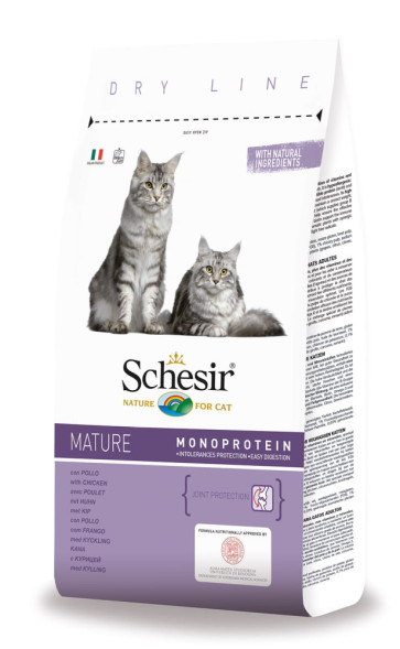 Schesir Cat Mature сухой корм для пожилых кошек с курицей - 400 г