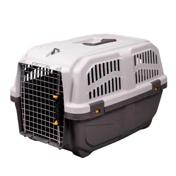 Переноска MPS SKUDO 3 60х41х40h см с металлической дверцей и замком серая