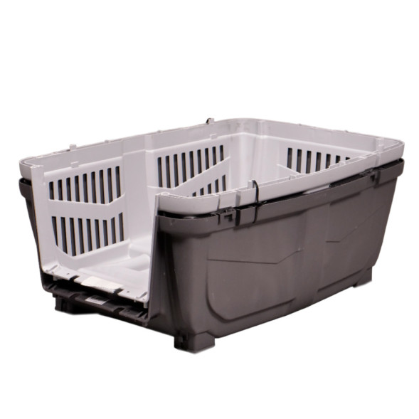 Переноска MPS SKUDO 3 60х41х40h см с металлической дверцей и замком серая