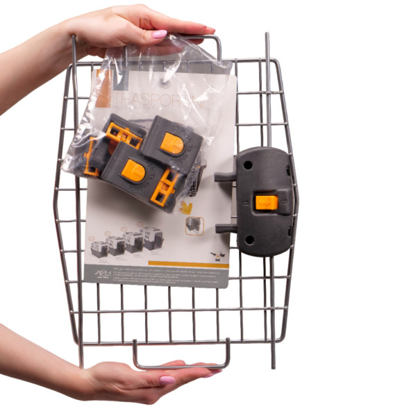 Переноска MPS SKUDO 3 60х41х40h см с металлической дверцей и замком серая