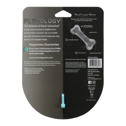 Playology DUAL LAYER BONE двухслойная жевательная косточка для собак с ароматом арахиса, маленькая, голубой