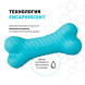 Playology DUAL LAYER BONE двухслойная жевательная косточка для собак с ароматом арахиса, маленькая, голубой