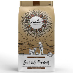 CRAFTIA NATURA сухой корм для щенков средних и крупных пород из с уткой и фазаном - 2 кг