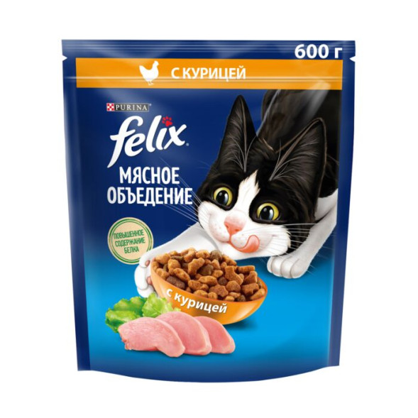 Сухой корм для кошек Felix Мясное объедение сnbsp;курицей 600 г