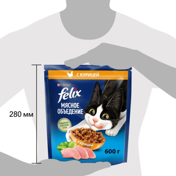 Сухой корм для кошек Felix Мясное объедение сnbsp;курицей 600 г
