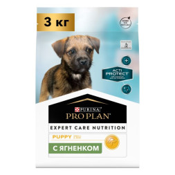 Сухой корм PRO PLAN ACTI PROTECT, для щенков мелких и карликовых пород с чувствительным пищеварением, с высоким содержанием ягненка, 3кг