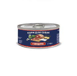 Solid Natura Holistic Говядина влажный корм для собак жестяная банка 0,1 кг (24 шт в уп)