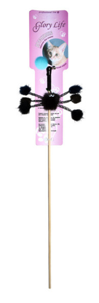 Glory Life Норковый паук на верёвке игрушка-дразнилка для кошек с мехом норки