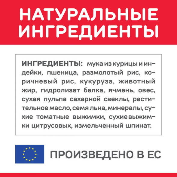 Сухой корм Hills Science Plan для пожилых собак (7+) мелких пород для поддержания активности и здоровья желудочно-кишечного тракта, с курицей - 300 г