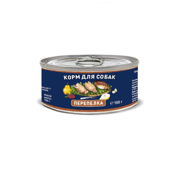 Консервы Solid Natura с перепелкой для собак 100 гр х 24 шт