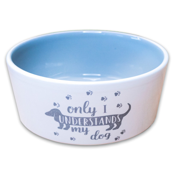 Mr.Kranch миска для собак Лапки, 300 мл, серая