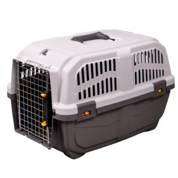 Переноска MPS SKUDO 2 55х36х35h см с металлической дверцей и замком серая