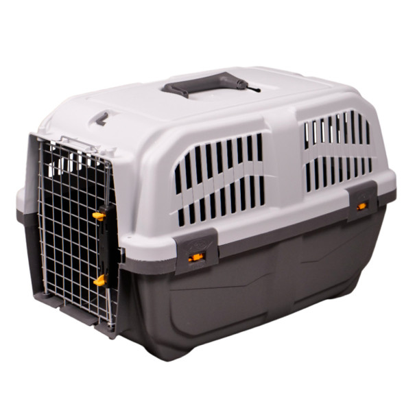 Переноска MPS SKUDO 2 55х36х35h см с металлической дверцей и замком серая