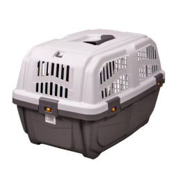 Переноска MPS SKUDO 2 55х36х35h см с металлической дверцей и замком серая