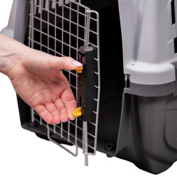 Переноска MPS SKUDO 2 55х36х35h см с металлической дверцей и замком серая