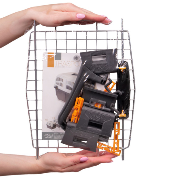 Переноска MPS SKUDO 2 55х36х35h см с металлической дверцей и замком серая