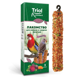 Triol Standard лакомство для мелких и средних попугаев с овощами - 80 г (3 шт)