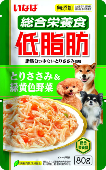 Inaba Teishibo влажный корм для взрослых собак куриное филе с овощами в желе, в паучах - 80 г х 12 шт