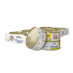 Reflex Gold влажный корм для взрослых кошек, цыпленок с фасолью, паштет - 100 г х 8 шт