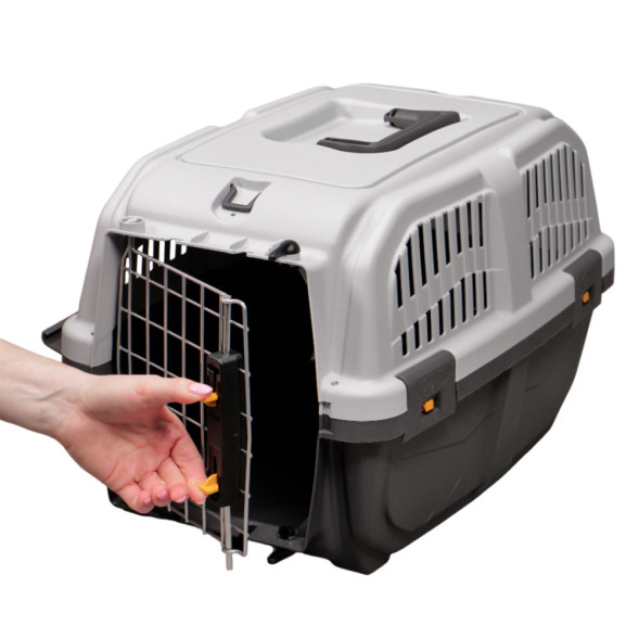 Переноска MPS SKUDO 1 48х31,5х31h см с металлической дверцей и замком серая