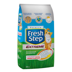 Fresh Step Extreme наполнитель впитывающий с тройным контролем запахов - 30 л (15,87 кг)