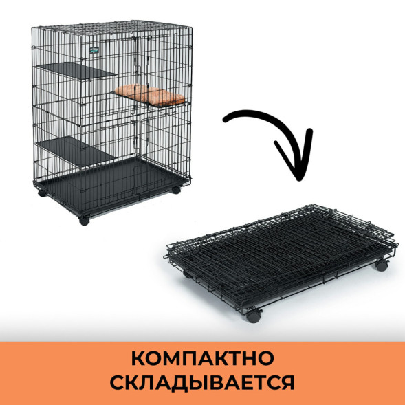 MidWest клетка для кошек Cat Playpens 89,5х59х120,6h см