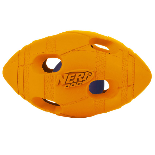 Игрушка для собак Nerf Мяч для регби светящийся - 10 см