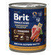 Brit Premium by Nature консервы для взрослых собак всех пород с говядиной и печенью - 850 г х 6 шт