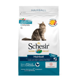 Schesir Cat Hairball сухой корм для взрослых кошек для вывода шерсти с курицей - 400 г